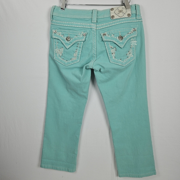 Rare Miss Me mint green capri jeans JP5415P3 Size 28 - Picture 8 of 15